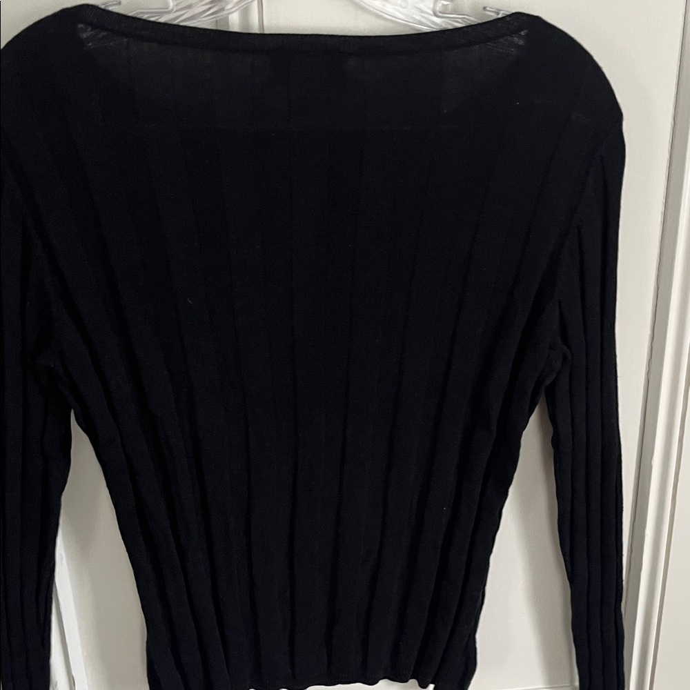 Talbots Black Ribbed Sweater - Picture 7 of 7